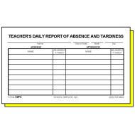 32F2 - Two-Part Teacher's Daily Report of Absence and Tardiness  
