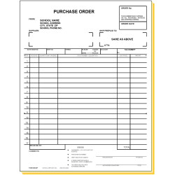 33E4SP - Four-Part Purchase Order w/Imprint & Numbering