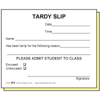 3F2 - Two-Part Tardy Slip