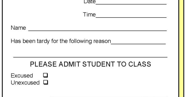 3F2 - Two-Part Tardy Slip