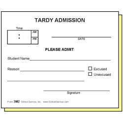 3M2 - Two-Part Tardy Admission
