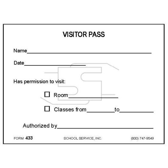 433 - Visitor Pass