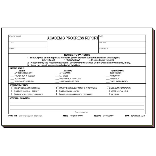 45M - Academic Progress Report