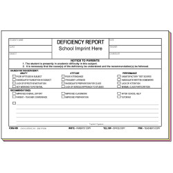 45R - Deficiency Report w/School Imprint
