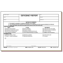 45RP - Deficiency Report w/Parent's Signature