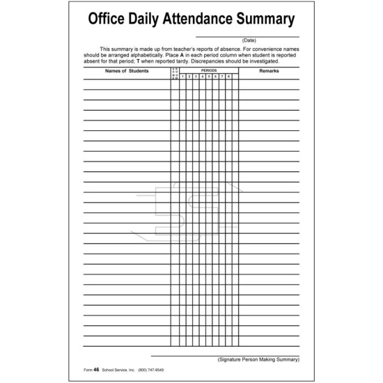 46 - Office Daily Attendance Summary