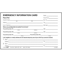 52T - Emergency Card w/Tylenol