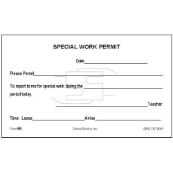 58 - Special Work Permit