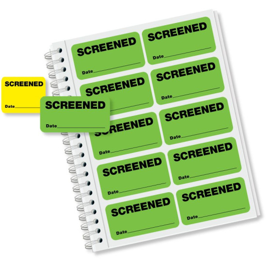 625 - Extra Small Screened Label Badges Book