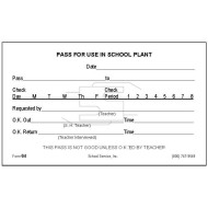 64 - Pass for Use in School Plant