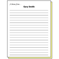 68M2 - Two-Part Lined Paper A Memo from Personalized Note Pad