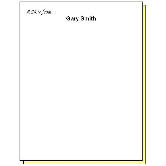 68N2 - Two-Part A Note from Personalized Note Pad 68N2 - Two-Part A Note from Personalized Note Pad