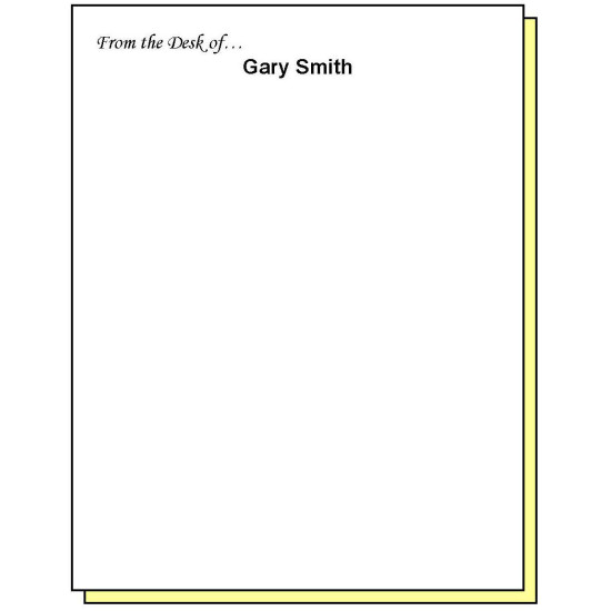 68S2 - Two-Part From the Desk of Personalized Note Pad 68S2 - Two-Part From the Desk of Personalized Note Pad