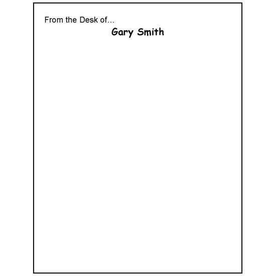 68T - From the Desk of Personalized Note Pad 68T - From the Desk of Personalized Note Pad