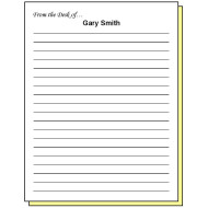 68W2 - Two-Part Lined Paper From the Desk of Personalized Note Pad