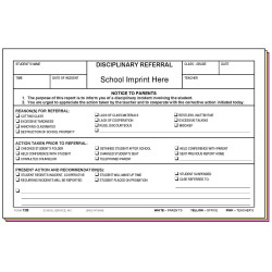 73B - Disciplinary Referral w/School Imprint