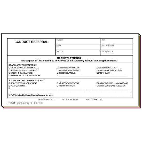 73D - Conduct Referral