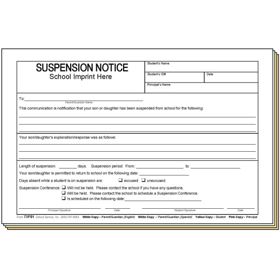 73FS1 - Suspension Notice - Bilingual