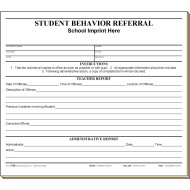 73H - Student Behavior Referral w/School Imprint