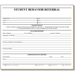 73H - Student Behavior Referral