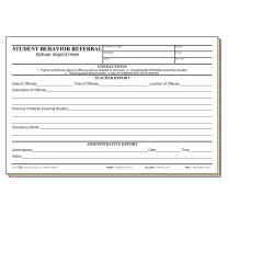 73J - Student Behavior Referral w/School Imprint