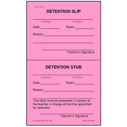 281 - Detention Slip