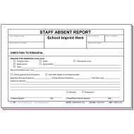 88 - Staff Absent Report w/School Imprint