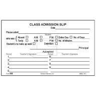 8E - Class Admission Slip
