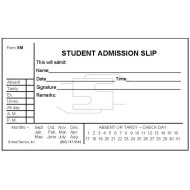 8M - Student Admission Slip