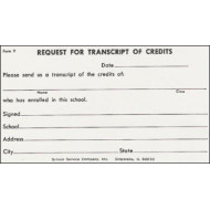 9 - Request for Transcript of Credits