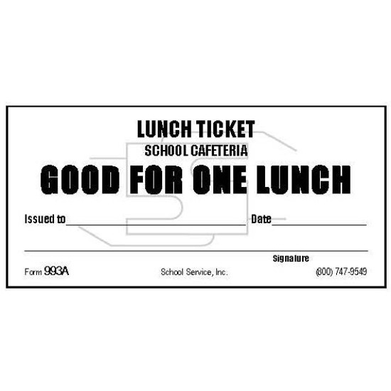933A - One Lunch Ticket