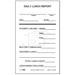 960 - Daily Lunch Report