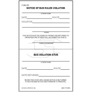 98E - Notice of Bus Rules Violation