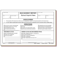 98F - Bus Incident Report w/School Imprint