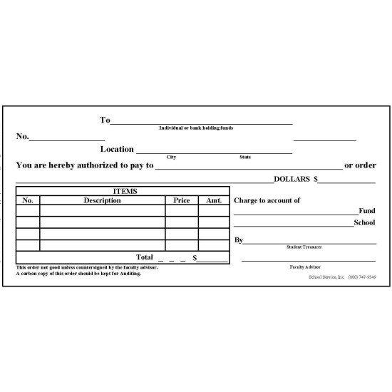 B65 - School Activity Order Book B65 - School Activity Order Book
