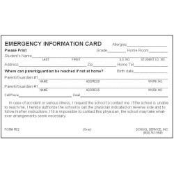 R52 - New Rolodex Emergency Card w/No Medication