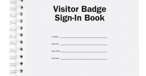  C-Line Visitor Badges with Registry Log, 150 Badges per Book,  1 Registry (97030) : Identification Badges : Office Products