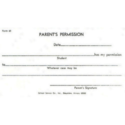 63 - Parent's Permission