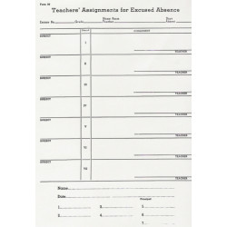90 - Teacher's Assignments for Excused Absence