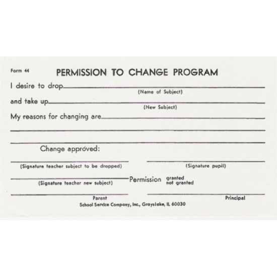 44 - Permission to Change Program