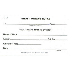 71 - Library Overdue Notice