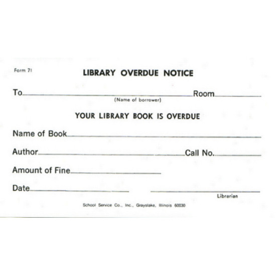 71 - Library Overdue Notice