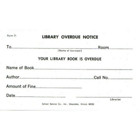 71 - Library Overdue Notice