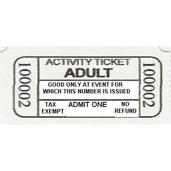 66B - Adult Activity Roll Tickets