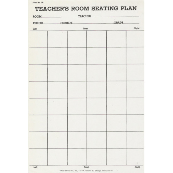 36 - Teacher's Room Seating Plan
