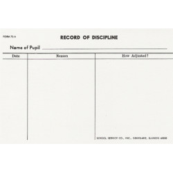 73A - Large Record of Discipline