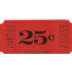 252T - 25 Cents Roll Tickets
