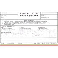 45G - Deficiency Report w/School Imprint