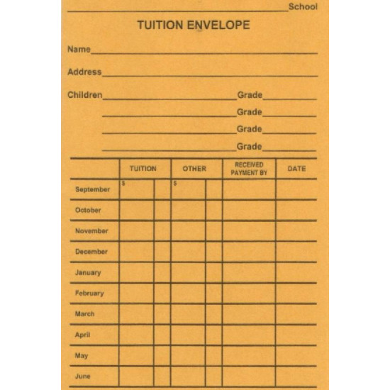 816E - Tuition Envelope
