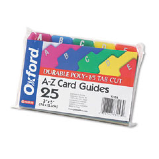 603 - 4 x 6 Size A-Z Card Guides 